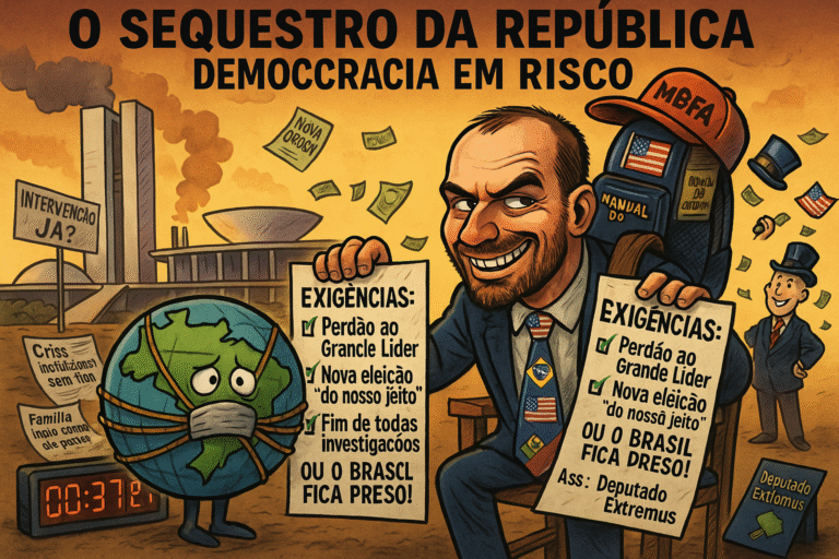 Brasil sob sequestro político: Eduardo Bolsonaro exige “libertação” com anistia e eleições