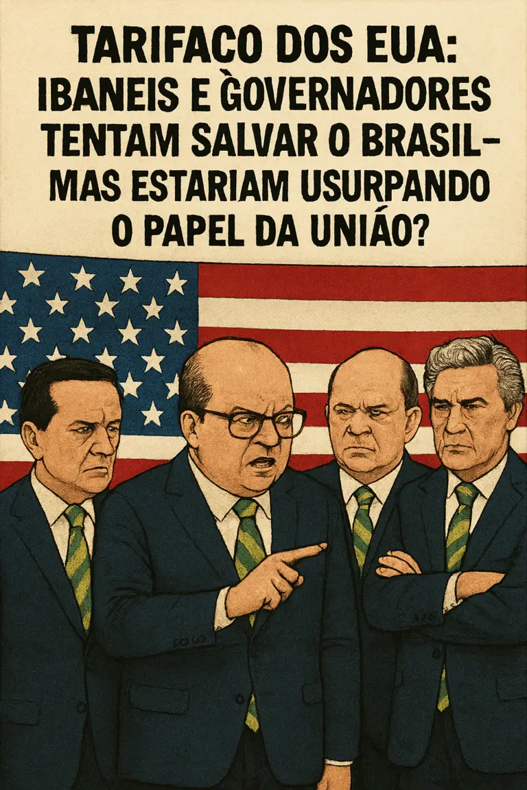🇧🇷 “Tarifaço dos EUA: Ibaneis e Governadores Tentam Salvar o Brasil — Mas Estariam Usurpando o Papel da União?”
