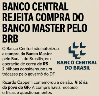Rejeição da Compra do Banco Master pelo BRB: Vitória Popular ou Negócio Mal Explicado?